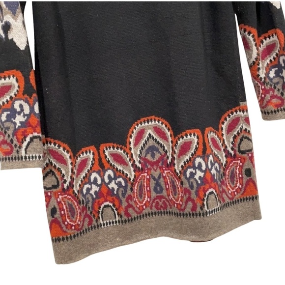 Maxsport Boho Knit Hooded Cardigan Jacket Large – Bold Paisley Pattern - Picture 5 of 7